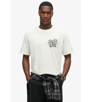 Fotografisch skate T-shirt los wit