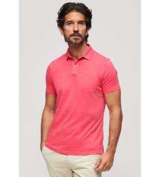 Lyserd strikket poloshirt
