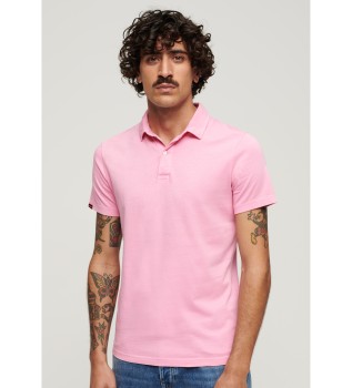 Pink knitted polo shirt