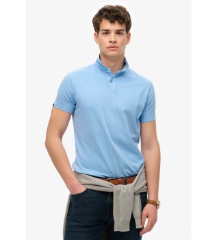 Niebieska koszulka polo z dzianiny Essential