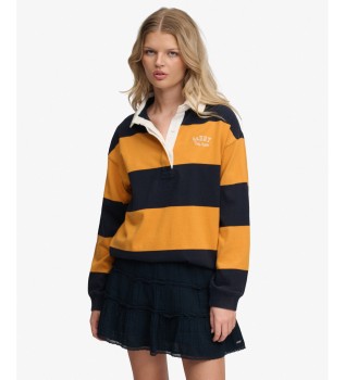 Koszulka polo Heritage Stripe Rugby w kolorze ?ó?tym