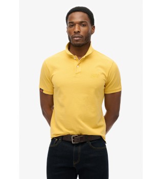 Żółta koszulka polo Vintage Destroy