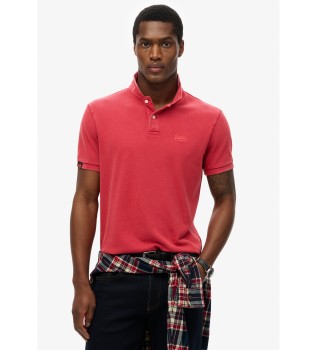 Vintage Destroy red polo shirt