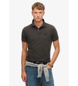 Vintage Destroy schwarzes Poloshirt