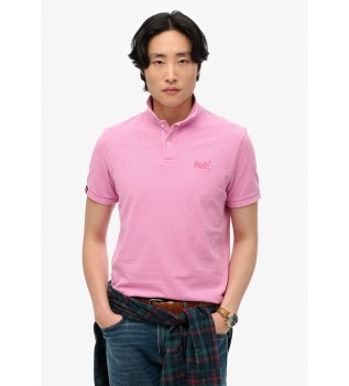 Różowa koszulka polo Vintage Destroy