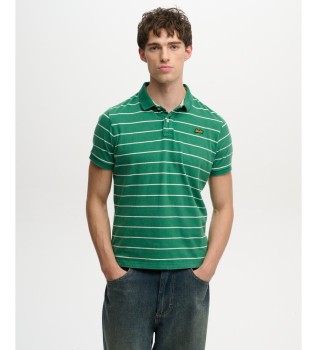 Polo vintage à rayures vertes