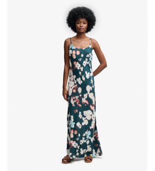 Grön Printed Maxi Slip Dress klänning