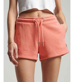 Short de punto de algodn orgnico con logotipo Vintage Logo naranja