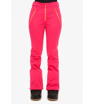Fitted softshell ski trousers pink