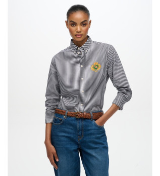 Shirt Slim Crest poplin blue