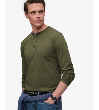 Slub Grandad T-shirt green