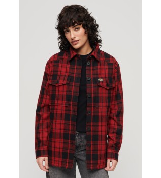 Czerwony kożuch w kratę