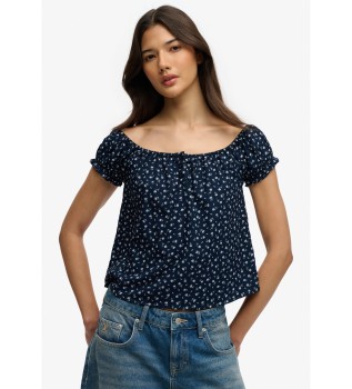 Bot�o superior azul-marinho