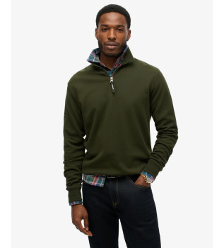 Half-zip sweatshirt with logo Utility green