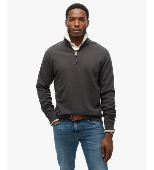 Half-zip sweatshirt with Utility logo grey