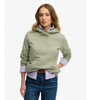 Felpa verde con logo Essential