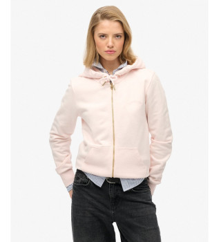 Essential Logo Zip Sweatshirt light pink