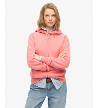 Essential Logo Zip Sweatshirt pink