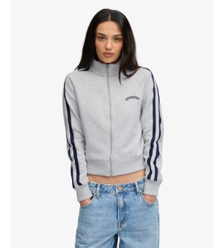 Sudadera Essential Logo Zip Track gris
