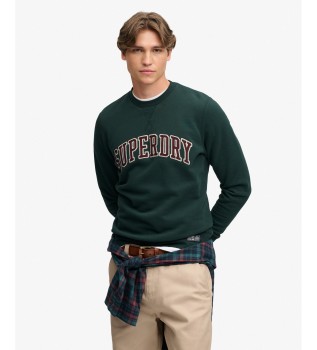 Green Athletic Applique Relaxed Sweatshirt