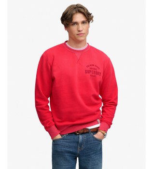 Sweat-shirt Block Text rouge
