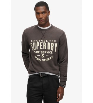 Workwear appliqu sweatshirt black