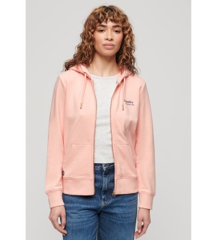 Sweatshirt com logtipo essencial cor-de-rosa