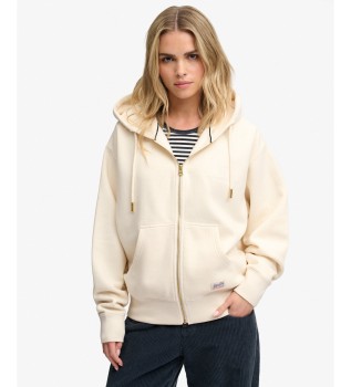 Off-white Luxe zip-up hoodie