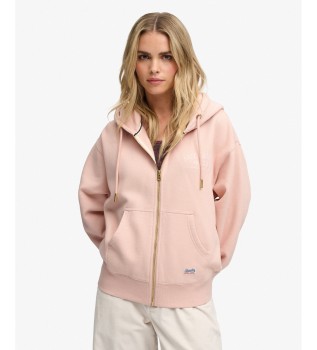 Pink Luxe zip-up hoodie