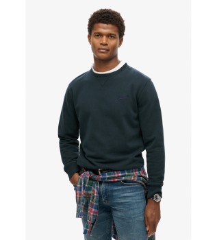 Bluza z okrągłym dekoltem i logo Essential navy