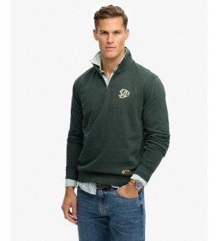 Green Athletic half-zip sweatshirt