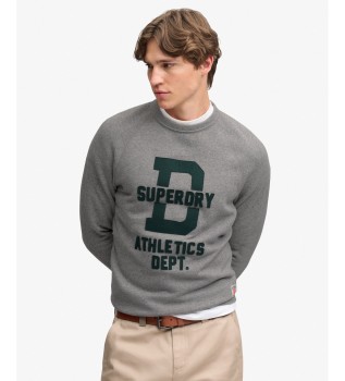 Grå Felt Applique Relaxed-sweatshirt