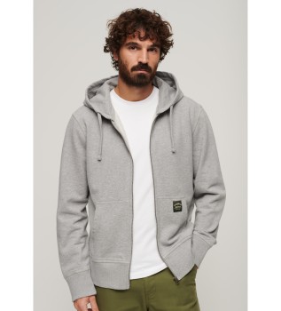 Sweat  capuche ample avec fermeture clair grise