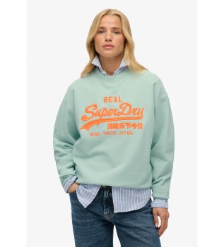 Felpa vintage verde fluorescente