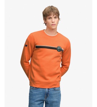 Orange Outdoor Stripe Logo-sweatshirt