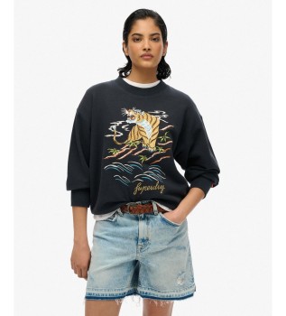 Sweat-shirt Suika Loose noir