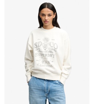 Sweat Vintage Workwear blanc crème