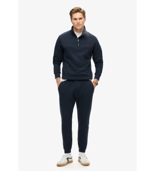 Navy Tech tapered leg jogger trousers