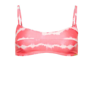 Haut de bikini tie-dye rose