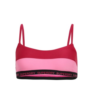 Top bikini bralette elasticizzato rosa