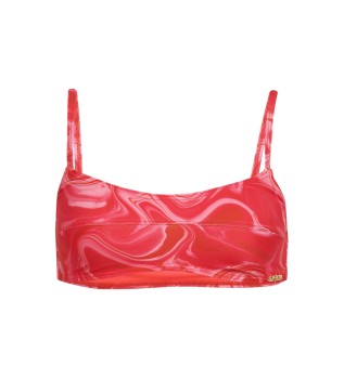 Top bikini bralette stampato rosa