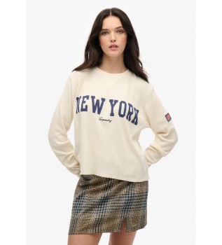 Athletic Essential grafisk lngrmad t-shirt vit