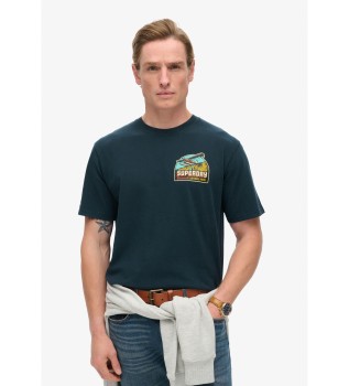 T-shirt Travel Postcard Chest marine