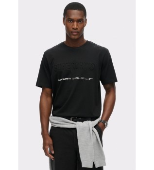 Baggy T-shirt med sporty utility-logo, sort