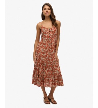 Braunes Half-Tiered-Kleid