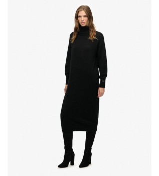 Schwarzes Rollkragenkleid
