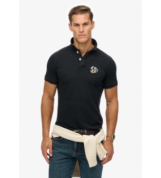 Granatowa koszulka polo Athletic Emb w stylu vintage