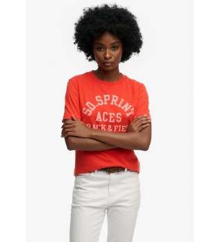 Camiseta Vintage Prep Pocket rojo