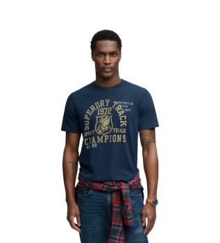 T-shirt vintage décontracté marine