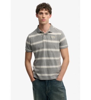 Vintage Stripe grey polo shirt